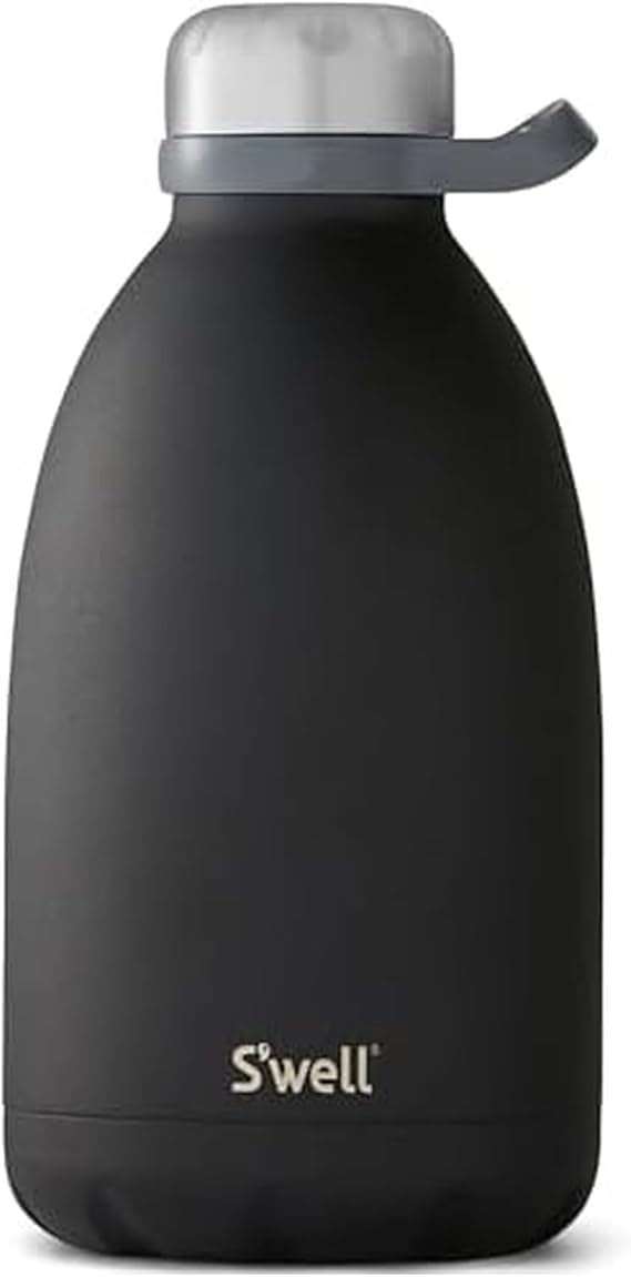 S'well Stainless Steel Roamer Bottle, 64oz, Onyx, Triple Layered Vacuum Insulated Containers Keeps Drinks Cold for 72 Hours and Hot for 24, BPA Free